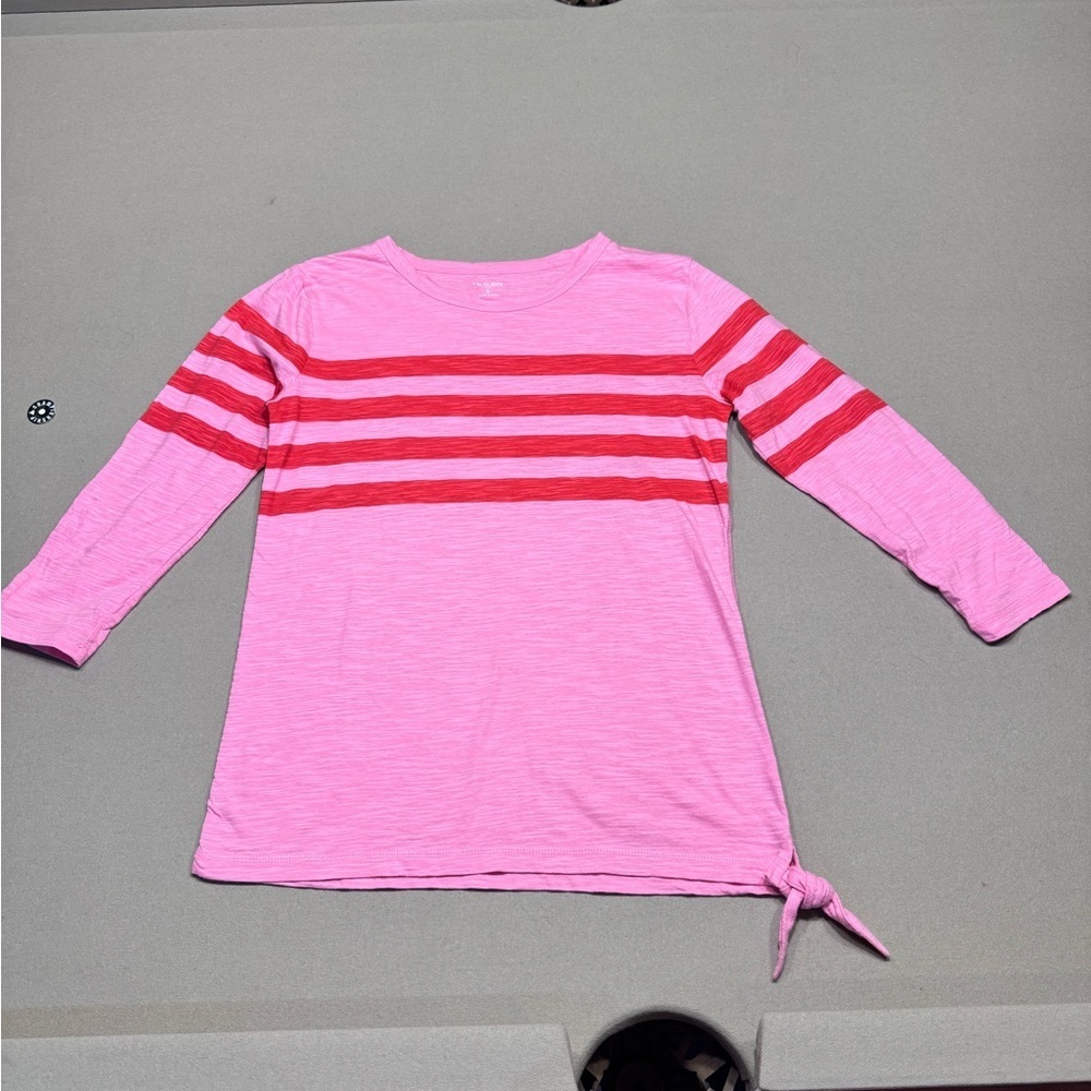 Talbots set of 2 Red and Pink Striped Tops - Picture 6 of 10